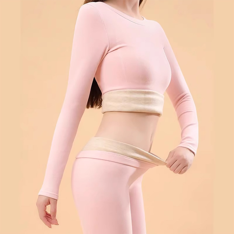 Cashmere Thermal Underwear for Women 2026 New Spring and Autumn Thin Base Layer Top and Bottom Set