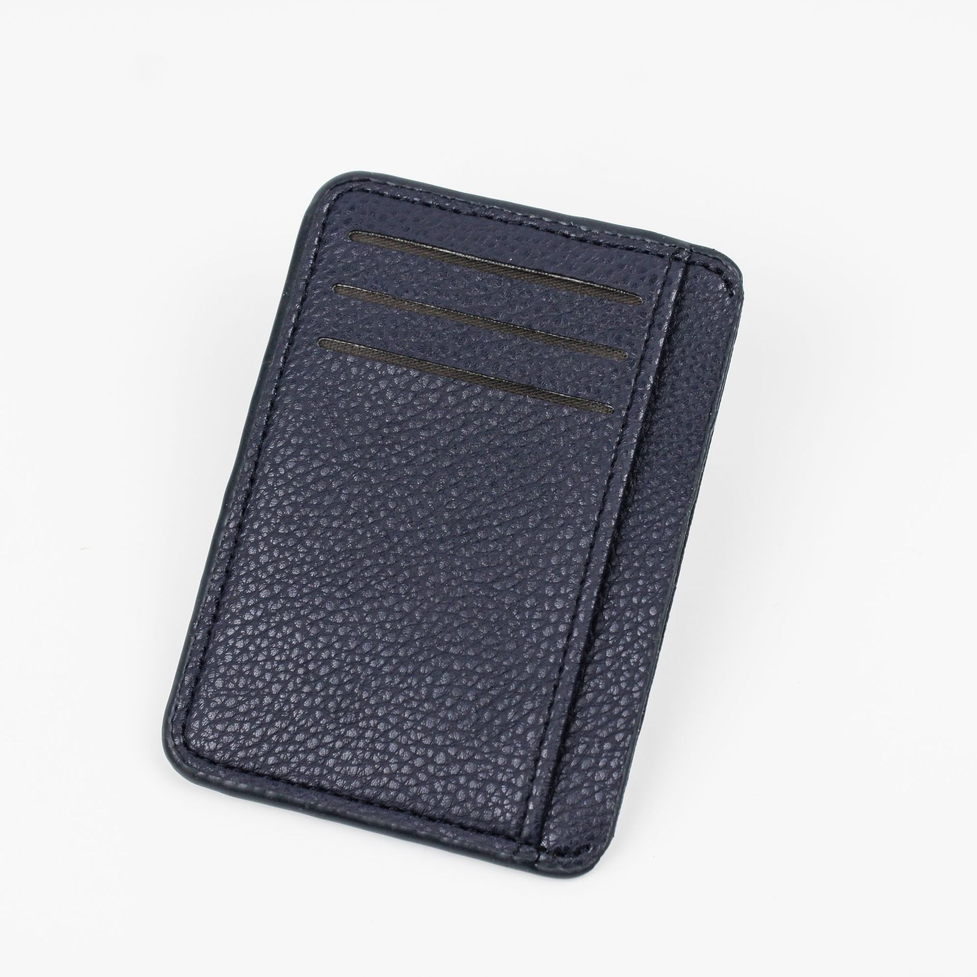 Factory Direct Sales New Creative Simple Pu Mini Card Holder with Litchi Pattern Ultra-Thin Multi-Functional Card Holder Document Bag Wholesale