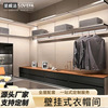 小户型开放式铝合金衣柜走入式简易壁挂衣柜卧室衣帽间组合柜子