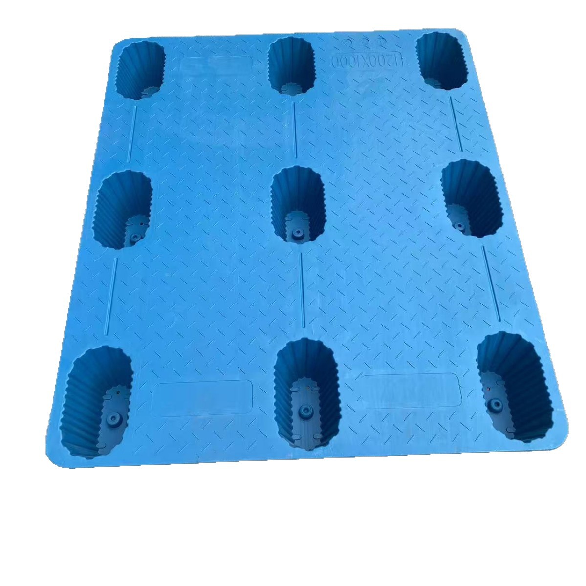 耐摔压塑料中空吹塑托盘 1.2*1m米卡防滑托盘