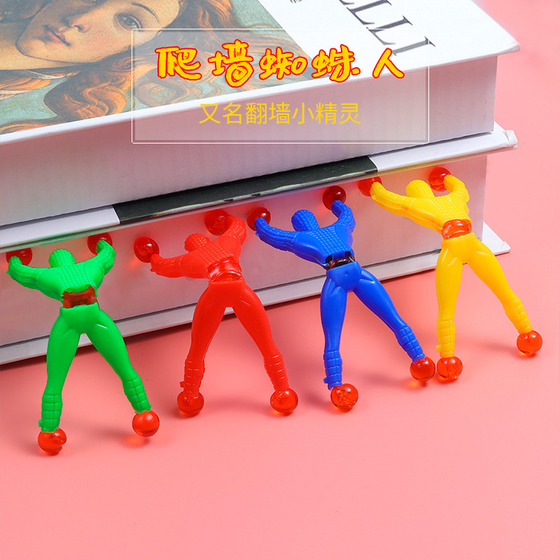 爬墙人爬墙蜘蛛人粘性小人会粘墙翻跟斗的蜘蛛侠儿童解压神器跨境|undefined