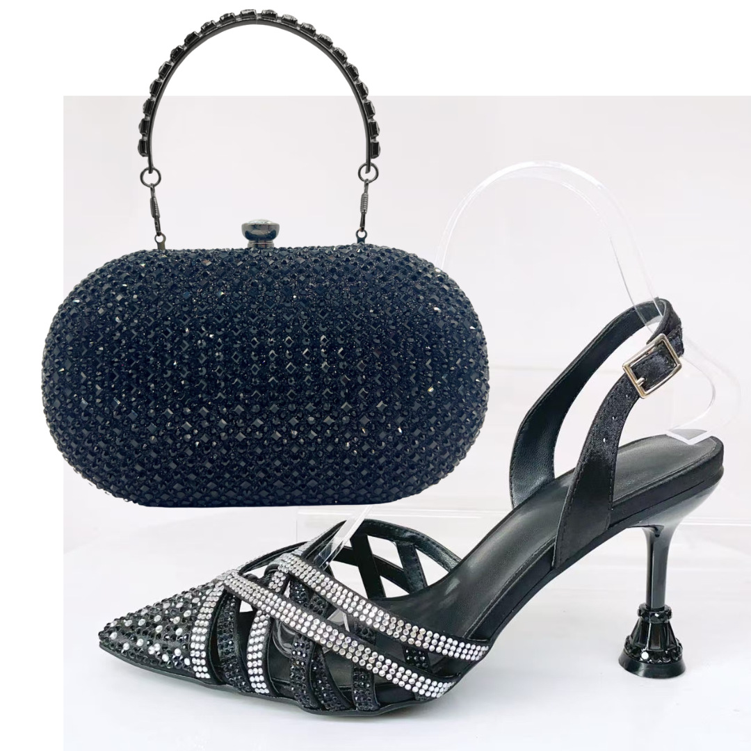 Selección estricta de zapatos de diseño italiano, nuevas sandalias de tacón alto, banquete de boda, zapatos de mujer de diamante de punta