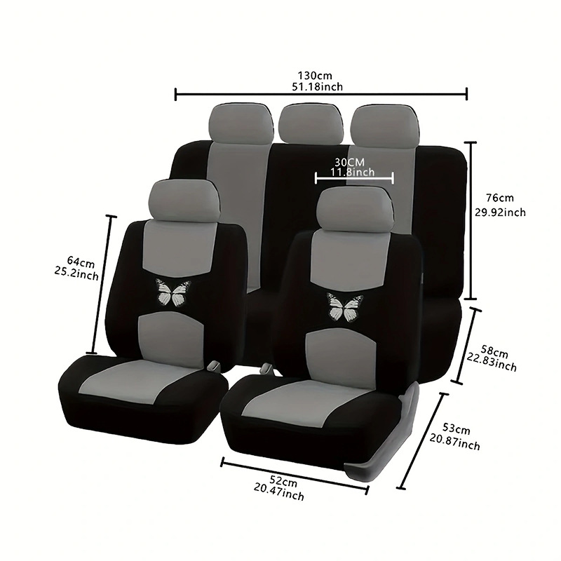 Foreign Trade Cross-Border New Moon-Shaped Printed Universal Car Seat Cover Four-Season Elastic Protective Cover Car Seat Cushion