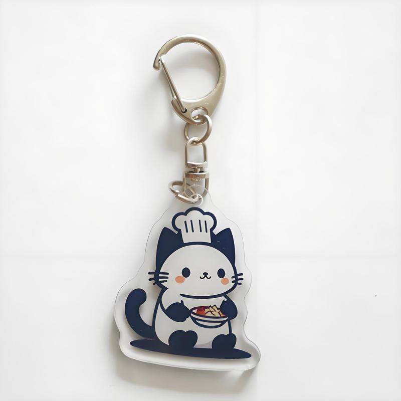 漫画版猫周辺アクリルキーホルダーかわいい子猫座りシリーズキーホルダーカップルペンダント装飾|undefined