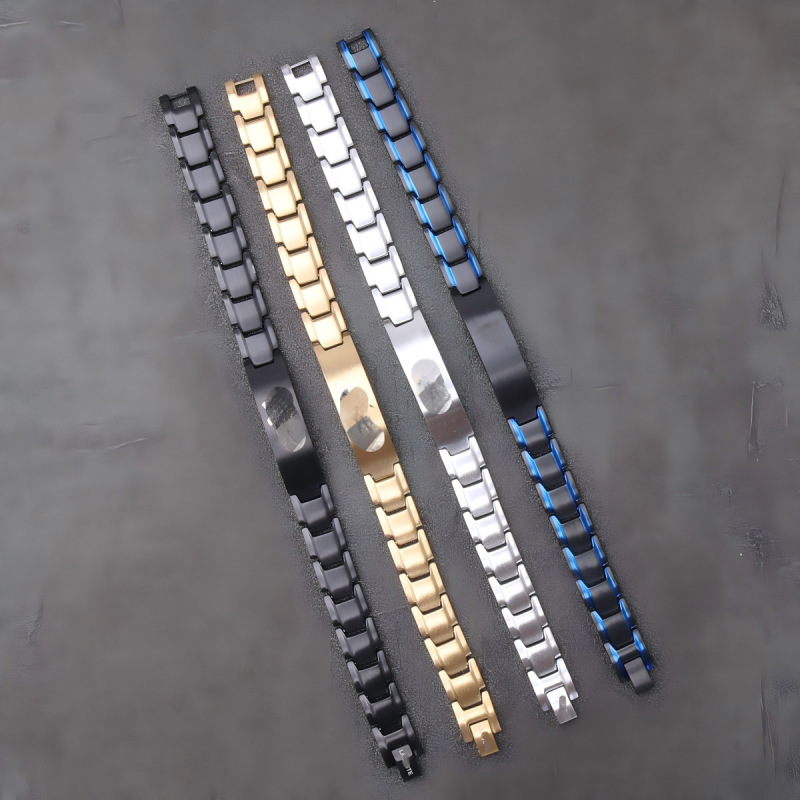 With Box Packaging Bag, Large Label Fish Crocodile Watch Strap Stainless Steel Watch Strap Universal Size Adjustable