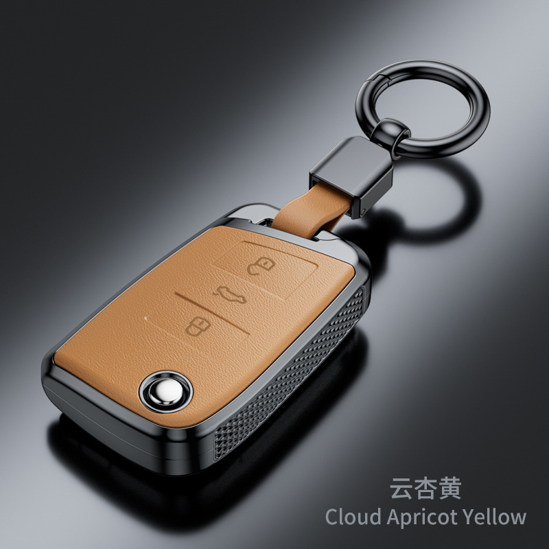SuitabLe for VoLkswagen Sagitar Tiguan L Lavida Santana Bora Tanyue Passat Nappa Pattern FashionabLe Key Cover