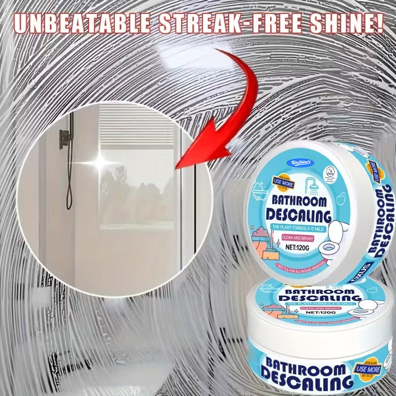 Kineshinex Glass Oil Film Polishing Paste Hard Water Spot Remover and Descaler for Shower Doors, Windows, and Faucets