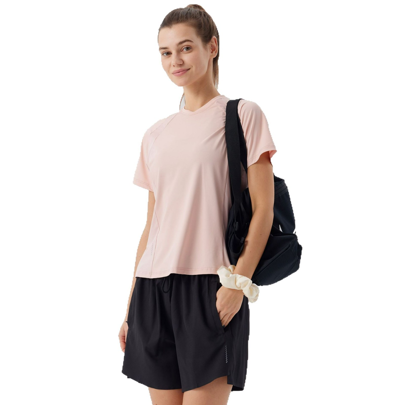 Pantalones cortos deportivos al aire libre para hombres de verano nuevos sin marcas de borde reflectante rápido secado transpirable entrenamiento de pista y campo de tres puntos