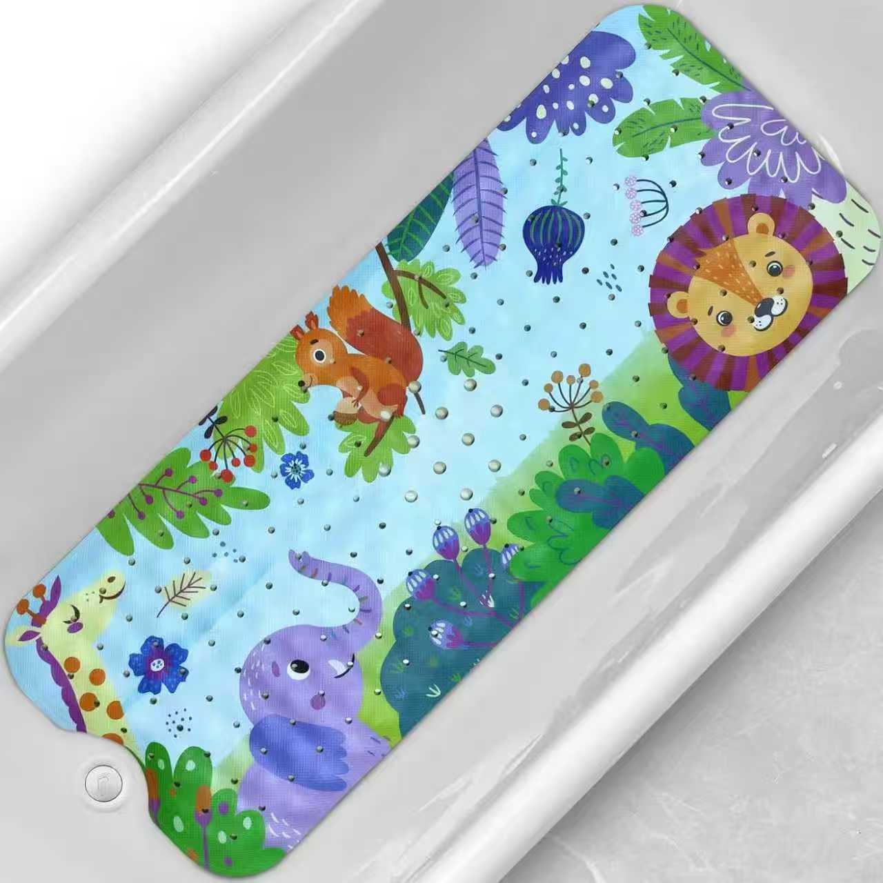 Alfombrilla antideslizante para baño con diseño de océano de dibujos animados para niños de Amazon, alfombrilla antideslizante para piscina, baño, alfombrilla antideslizante