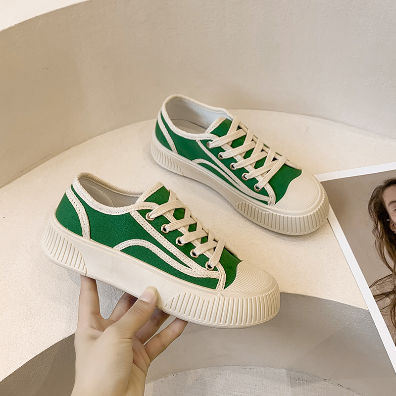 Zapatos de lona para mujeres, primavera y otoño de 2025, nuevos zapatos de moda coreanos, zapatos deportivos casuales, casuales, zapatos individuales para mujeres
