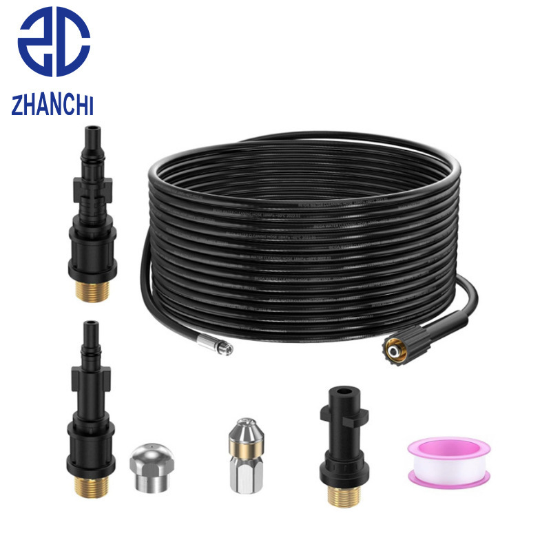 Multifunctional High-Pressure Cleaning Machine Sewer Jetting Kit Drainage Cleaning High-Pressure Water Pipe Rat Head through Sewage Pipe