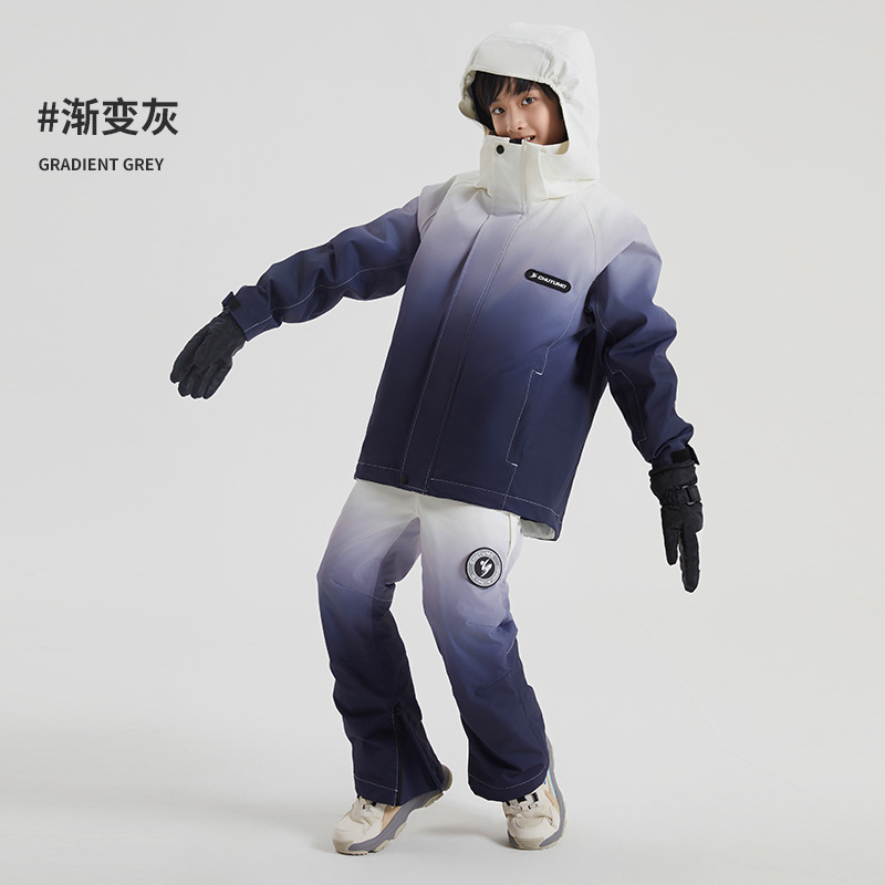 겨울 어린이 스키 세트 쪼개진 소녀 소년 스노우 보드 야외 따뜻한 방수 야외 산악 등반 스노우 스키 세트