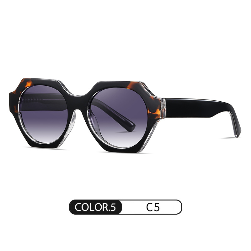 Nuevas gafas de sol polarizadas de placa S26106 Vintage polígono de placa antiazul gafas de sol de protección solar para exteriores