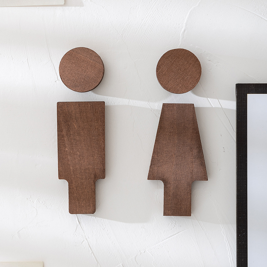 갈색; 화장실 로고