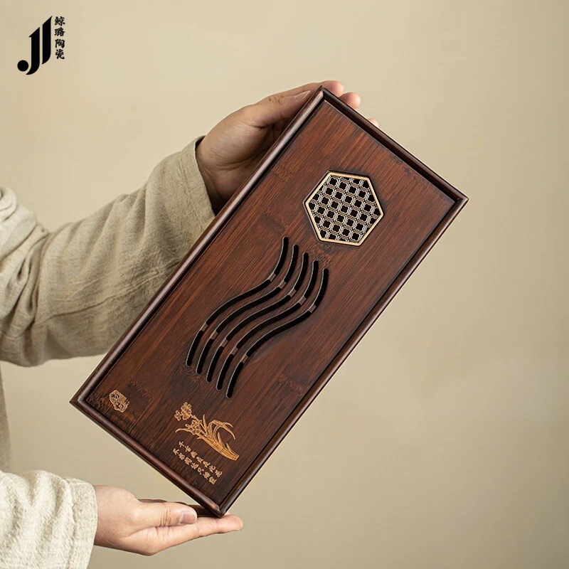 Bamboo Dry Bubble Tray Household Kung Fu Tea Tray High-end Tea Sea Tea Table Water Storage Tray Modern Simple Orchid Tea Tray