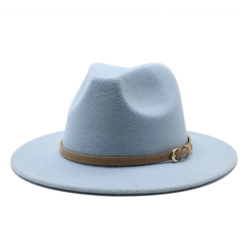 Otoño y invierno británico para hombres y mujeres nuevo sombrero de lana de jazz sombrero de bisel sombrero clásico sombrero de moda sombrero de felt al por mayor