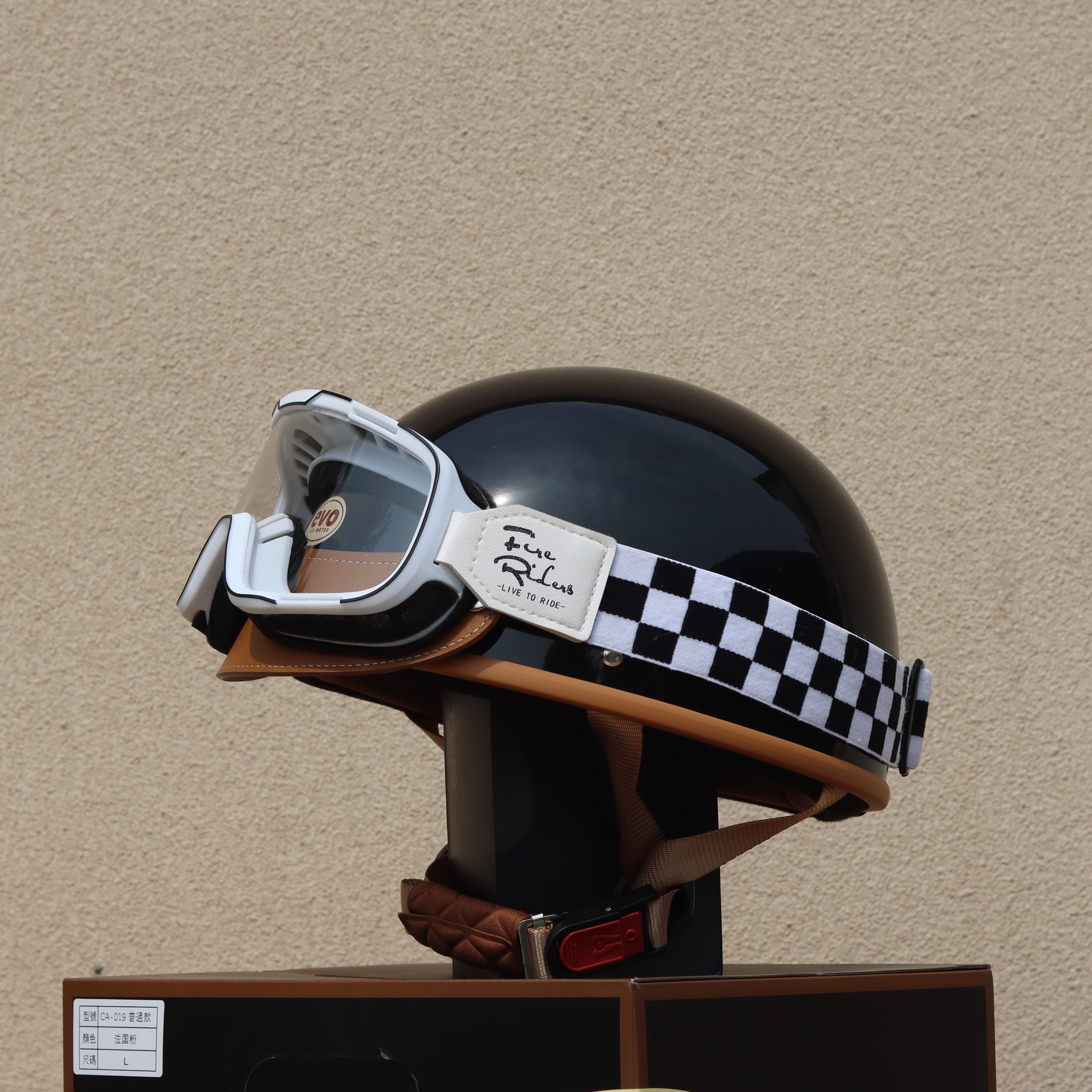 Taiwan Retro Half Helmet Motorcycle Electric Lightweight 3C Summer