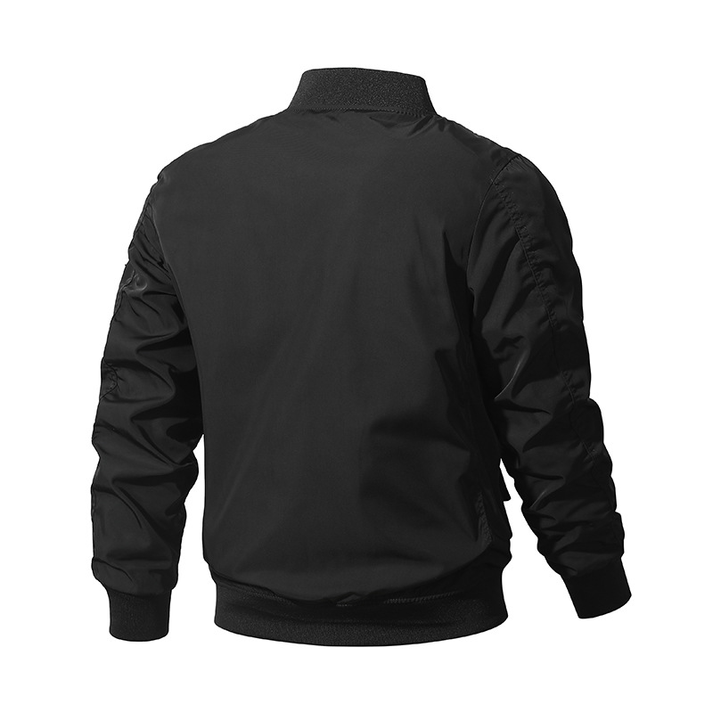 Três chaquetas de vuelo de vestir, chaqueta de béisbol masculina multibolsillo, chaqueta de herramientas, chaqueta de ciclismo al aire libre