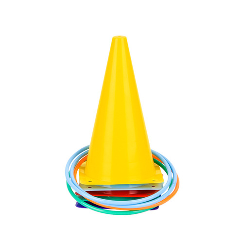 Seven-color plastic marker bucket outdoor sports training equipment plastic throwing ring football training obstacle bucket toy