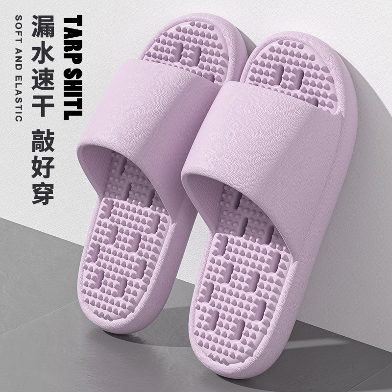 新しい浴室入浴サイレント EVA スリッパ男性用通気性ノンスリップホーム屋内サンダル女性用漏れ防止スリッパ|undefined