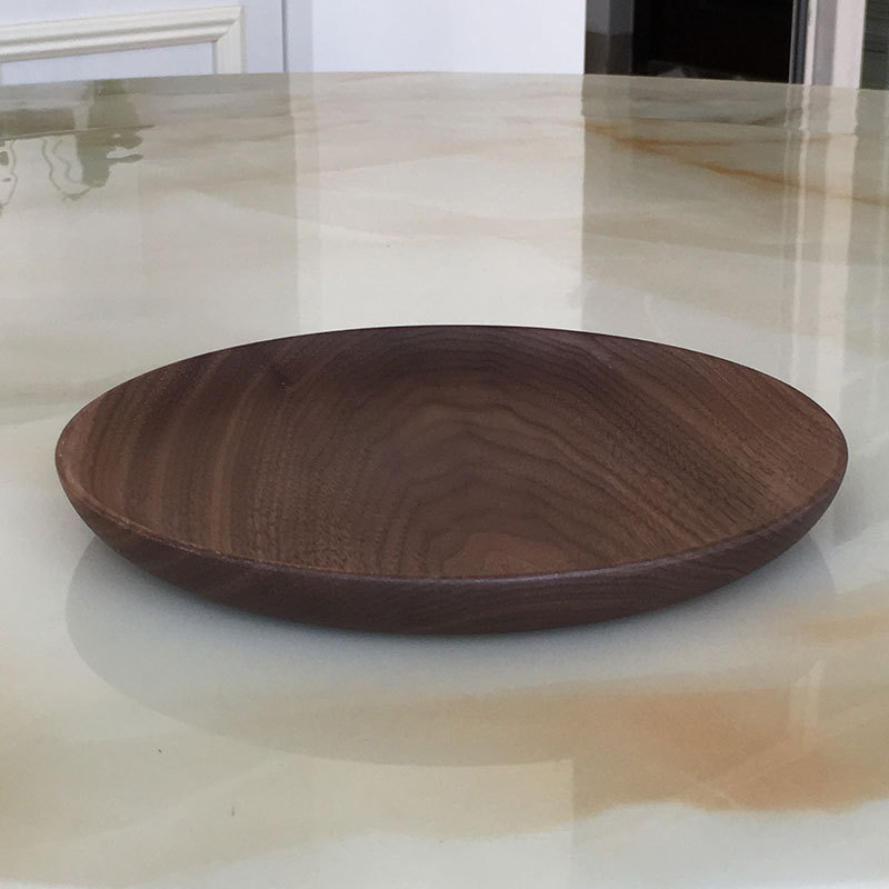 Directo de fábrica madera disco retro fruta bandeja de madera maciza plato placa LOGO gran cantidad reserva Congoyu