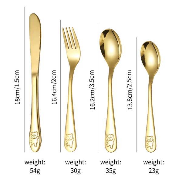 Golden set, with little bears