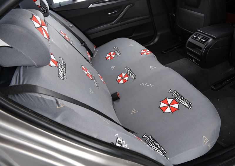 Elastic universal car seat cover, rear split-type waterproof seat cushion cover, backrest cover, headrest cover, simple elastic design