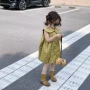 夏季娃娃领波点无袖背心裙