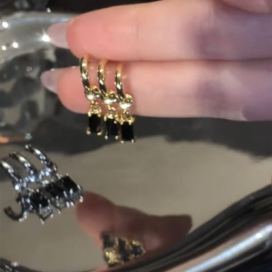 Black earrings