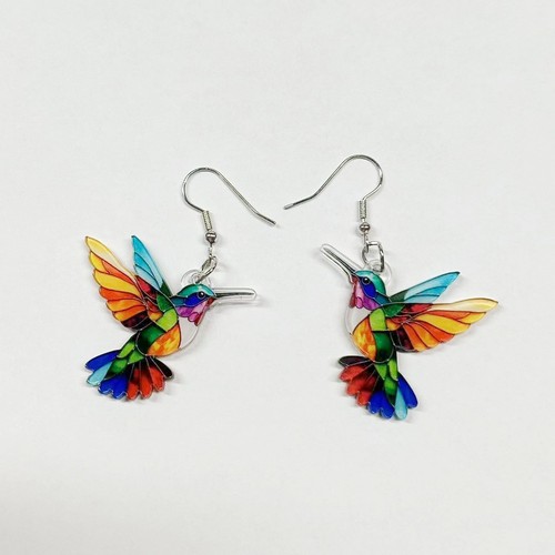 Eurasian cross-border spring colorful acrylic earring 2024 new hot fashion retro earring