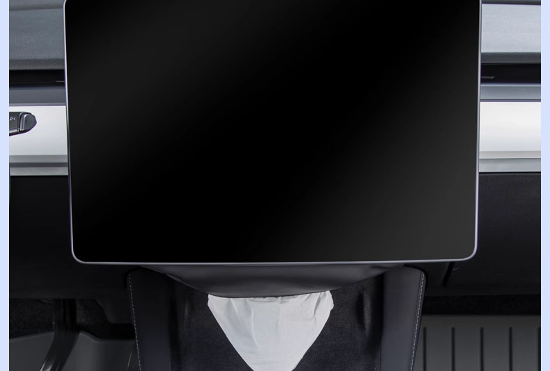 Suitable for the New Tesla Updated Version Model 3Y Car Tissue Box Hidden Tissue Holder Hanging-Style Modification Accessories