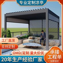 楼顶露台阳光房不违建凉亭铝合金型材遮阳棚电动百叶阳光房带灯光