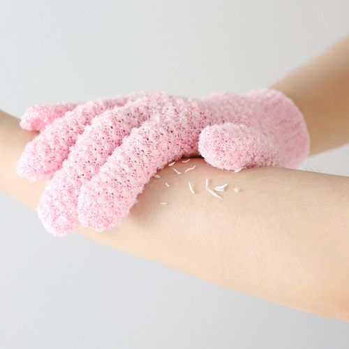 Wholesale scrub mud rub, back rub, bathing and bathing gloves, friendly deep cleaning, durable exfoliating five-finger bath towel