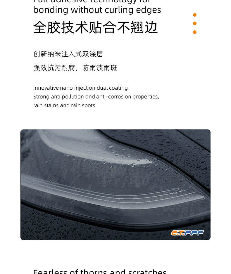 Headlight TPU Film Clear Protective Self-Healing Scratch-Resistant Taillight Tint Film