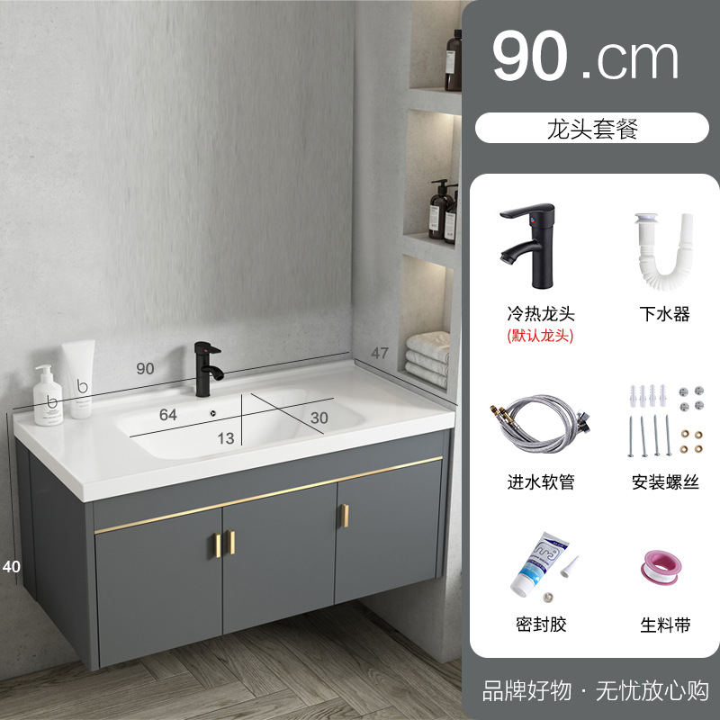 90 gabinete principal + lavabo plano + grifo