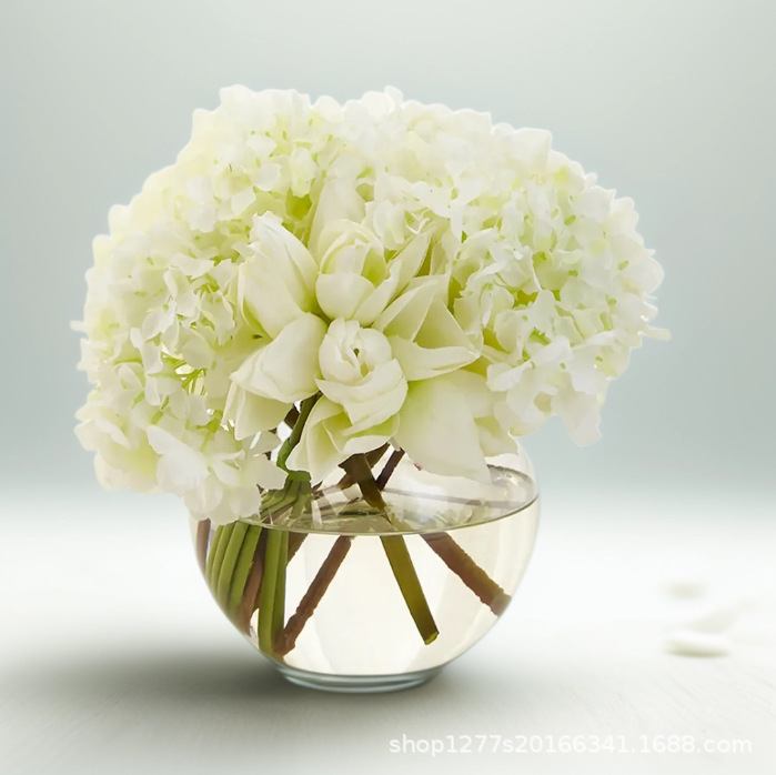 Handmade Thickened Transparent Spherical Glass Vase Office Desk Fish Tank Home Landscaping Living Room Desktop Flower Arrangement Flower Holder