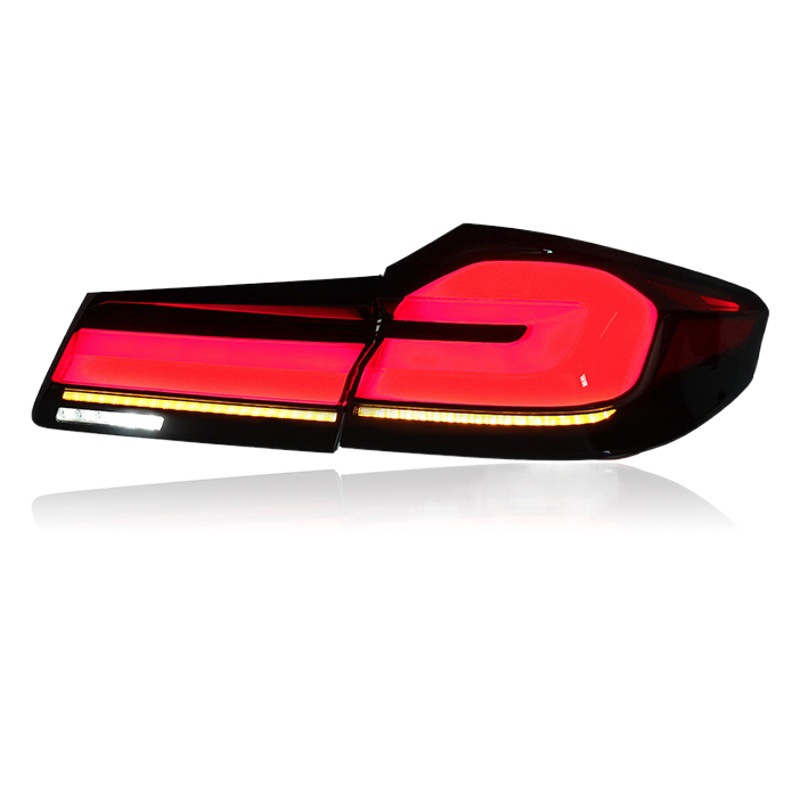 Aplicable a 18-20 BMW Serie 5 G30 Modificación de montaje de la luz trasera 21 nuevo LCI ennegrecido LED Luz Trasera