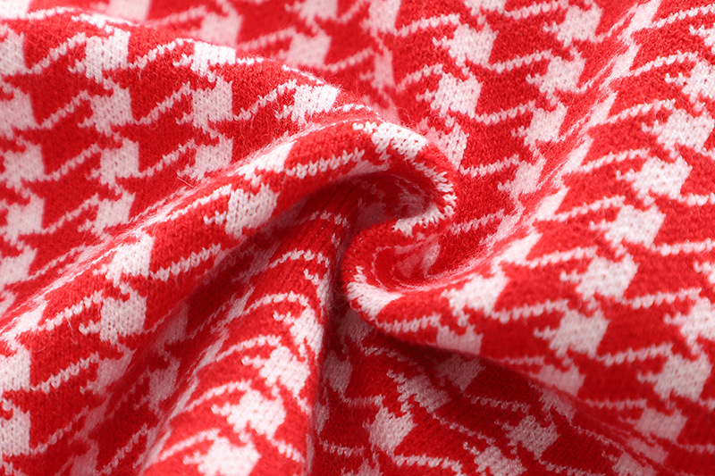 Bambini 23 Ragazze Abiti di lana, gonne, Thousand Bird Checkers, gonne corte lavorate a maglia per ragazze, alla moda due_voghion.com