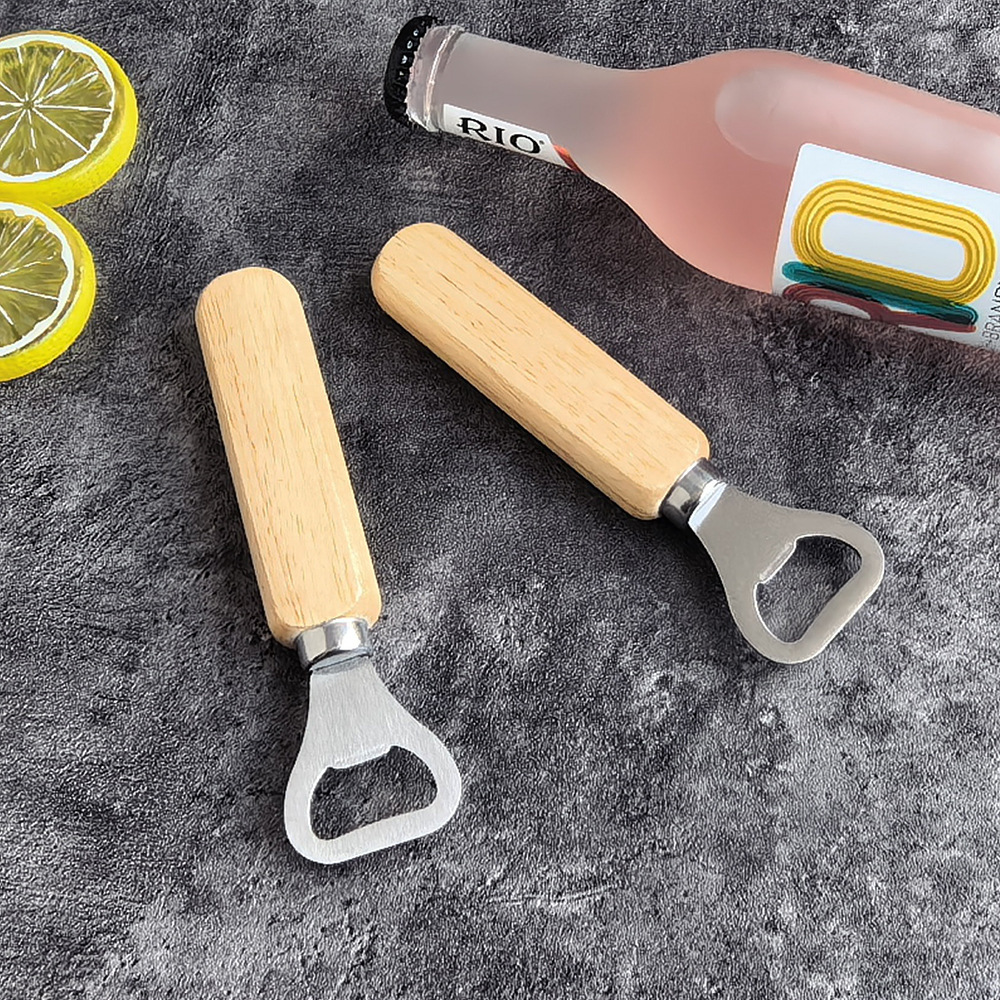 Abre botellas de cerveza de madera transfronteriza abre botellas de cerveza de acero inoxidable abre botellas de bebidas abre botellas al por mayor image 4