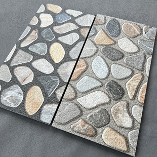 The full-body imitation goose egg floor tile 300*600 outdoor courtyard garden 3D antique yard terrace non-slip flower floor stone