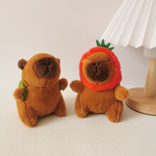 卡皮巴拉毛绒玩具挂件钥匙扣水豚公仔变装可爱娃娃机批发跨境热销