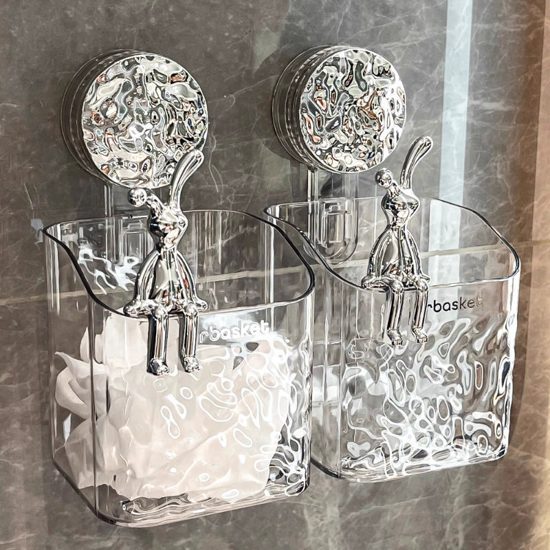 Вращающаяся легкая Роскошная стойка для хранения на присосках вторичное хлопковое мягкое полотенце для лица ванная комната отходы ящик для хранения полотенец для лица настенный