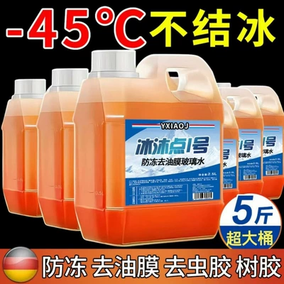 Antifreeze windshield fluid for cars in winter, Glass agent