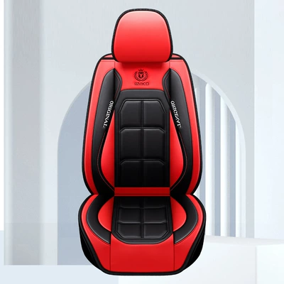 Amazon's best-selling seat cushion, new universal seat cover, all-season car full-coverage seat cushion, direct from the factory (Universal seat cover) - black-red-five-seater-standard-version