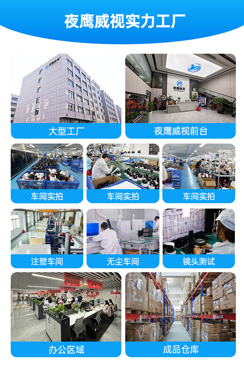 监控器店铺用商用360度无死角家用手机室内外门口摄像头双摄像头
