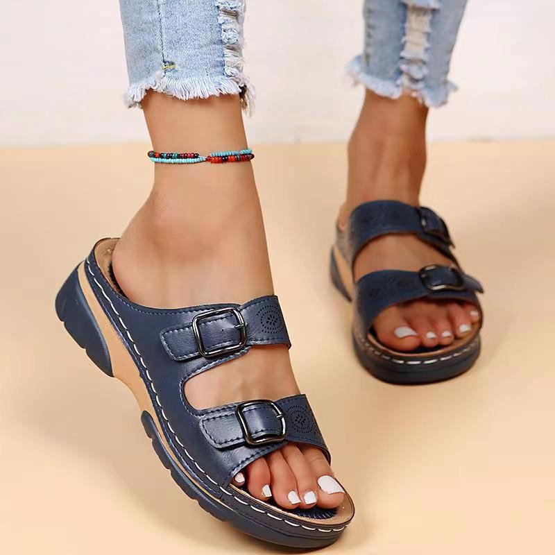 Women's Casual Solid Color Open Toe Slides Slippers display picture 2