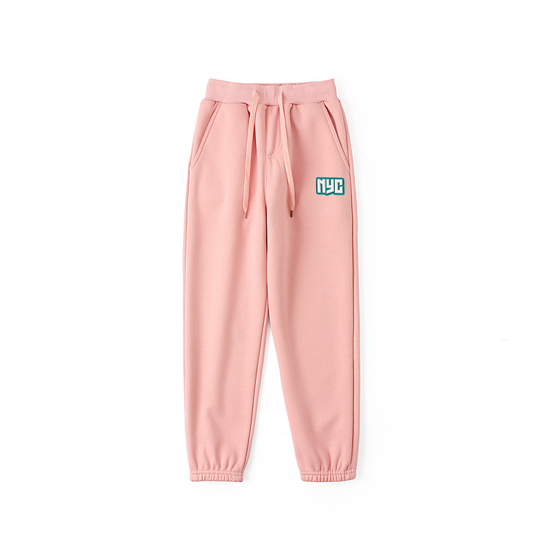 Pantalones de invierno para niños estilo coreano nuevos Pantalones deportivos engrosados para niños medianos y grandes pantalones de niñas calientes forrados de lana al por mayor