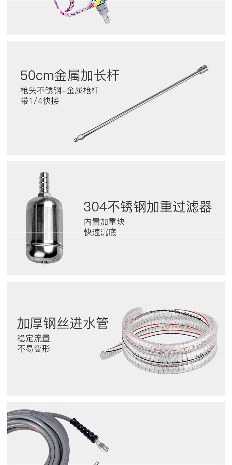 Sgg 2025 Model 009 Commercial Car Washing Machine, Hand-Held Wall-Mounted Dual-Purpose 3200/4000 Watt Four-Stage Motor Copper