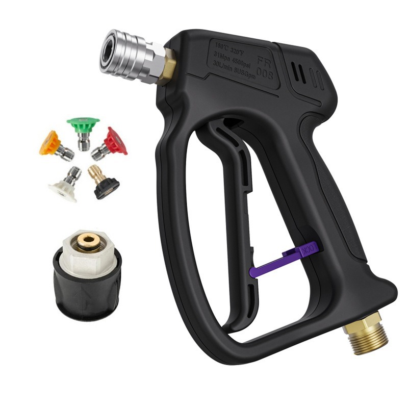 검정색 새 총 + 5색 노즐 + 알루미늄 합금 커넥터