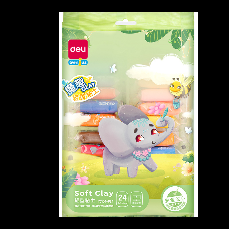 12 24 36 colores de arcilla ultraligera de color para jardín de infantes de barro de goma para niños DIY hecha a mano